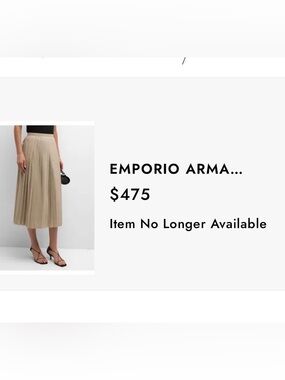 Emporio Armani platted midi skirt